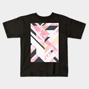 Rose Marble Geo Kids T-Shirt